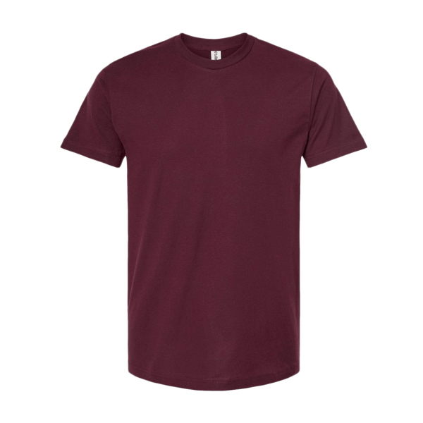 Tultex Fine Jersey T-Shirt, Burgundy, Front view