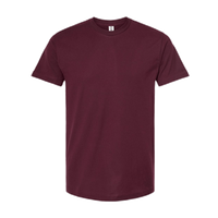 Tultex Fine Jersey T-Shirt, Burgundy, Front view