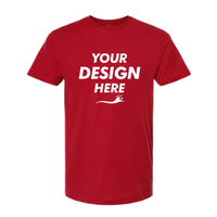 Tultex Fine Jersey T-Shirt, Cardinal, Front view, Mockup