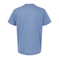 Tultex Men's Tri-Blend T-Shirt, Athletic Blue Tri Blend, Back view