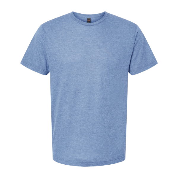 Tultex Men's Tri-Blend T-Shirt, Athletic Blue Tri Blend, Front view