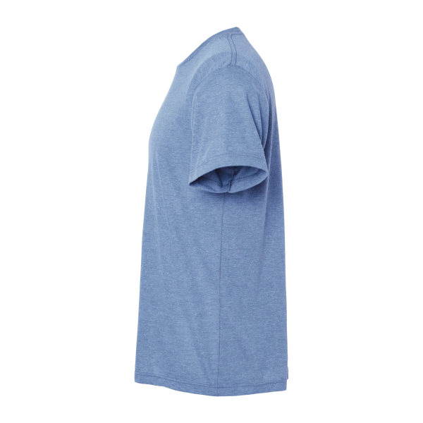 Tultex Men's Tri-Blend T-Shirt, Athletic Blue Tri Blend, Left Sleeve view