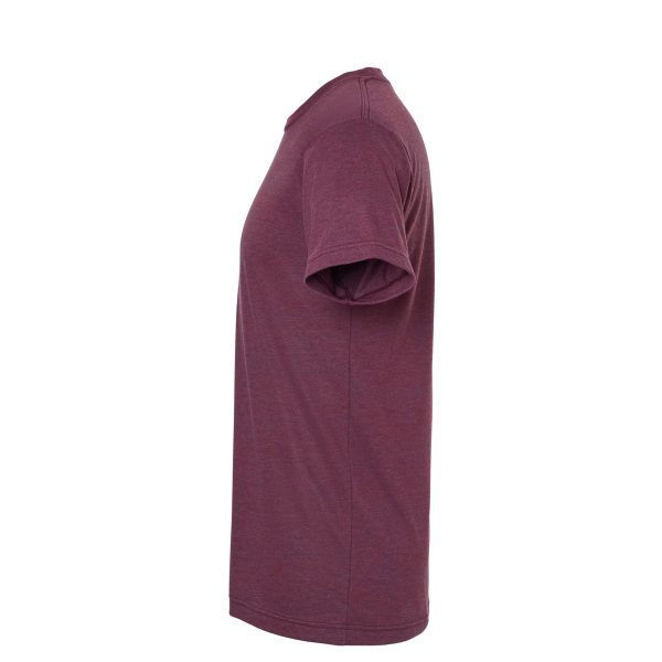 Tultex Men's Tri-Blend T-Shirt, Berry Tri Blend, Left Sleeve view