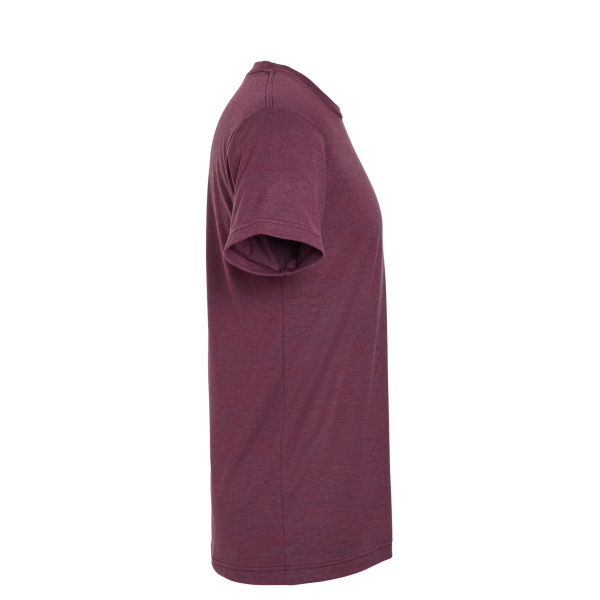 Tultex Men's Tri-Blend T-Shirt, Berry Tri Blend, Right Sleeve view