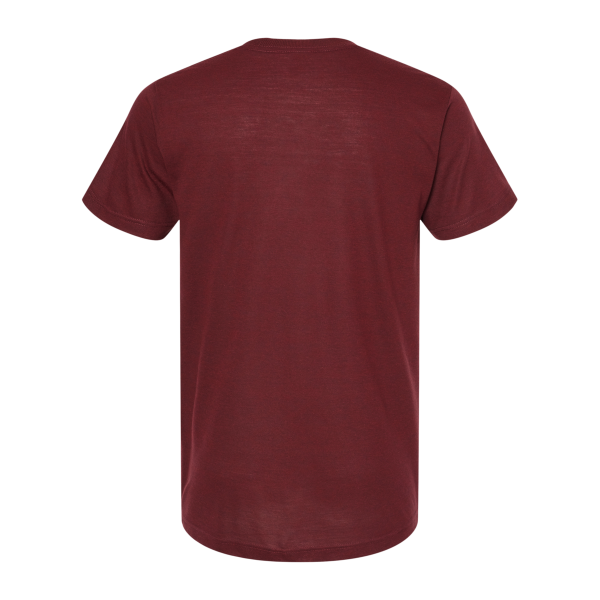 Tultex Men's Tri-Blend T-Shirt, Cardinal Tri Blend, Back view