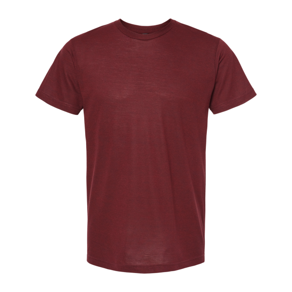 Tultex Men's Tri-Blend T-Shirt, Cardinal Tri Blend, Front view