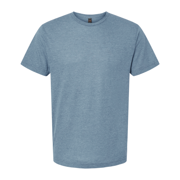 Tultex Men's Tri-Blend T-Shirt, Denim Tri Blend, Front view