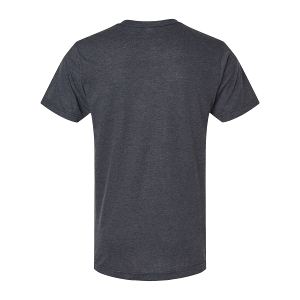 Tultex Men's Tri-Blend T-Shirt, Graphite Tri Blend, Back view