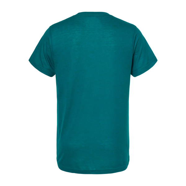 Tultex Men's Tri-Blend T-Shirt, Jade Tri Blend, Back view
