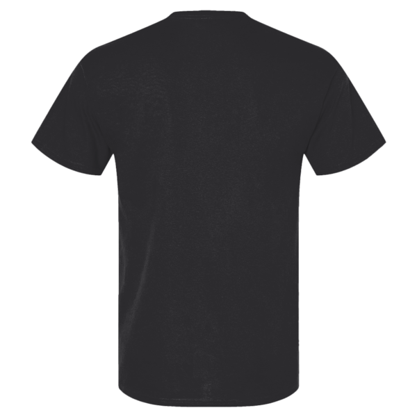 Tultex Unisex Combed CVC T-Shirt, Heather Black, Back view