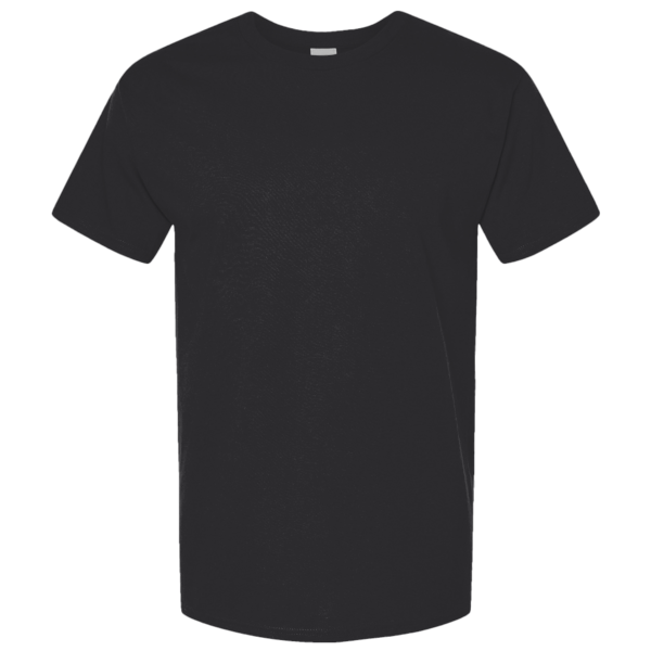 Tultex Unisex Combed CVC T-Shirt, Heather Black, Front view