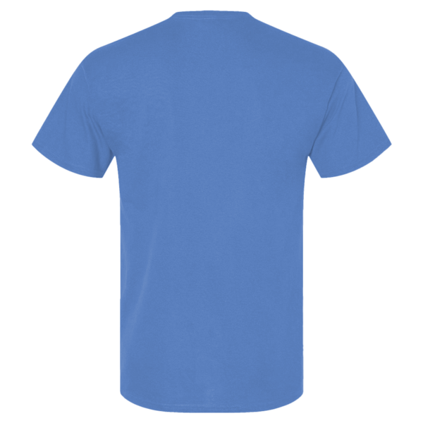 Tultex Unisex Combed CVC T-Shirt, Heather Columbia Blue, Back view