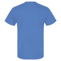 Tultex Unisex Combed CVC T-Shirt, Heather Columbia Blue, Back view