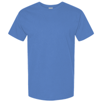 Tultex Unisex Combed CVC T-Shirt, Heather Columbia Blue, Front view