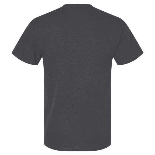 Tultex Unisex Combed CVC T-Shirt, Heather Dark Grey, Back view
