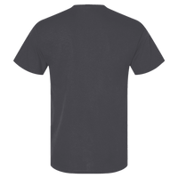 Tultex Unisex Combed CVC T-Shirt, Heather Dark Grey, Back view