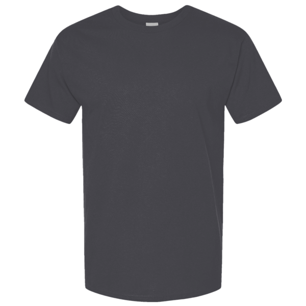 Tultex Unisex Combed CVC T-Shirt, Heather Dark Grey, Front view