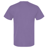 Tultex Unisex Combed CVC T-Shirt, Heather Deep Purple, Back view