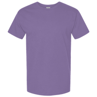 Tultex Unisex Combed CVC T-Shirt, Heather Deep Purple, Front view
