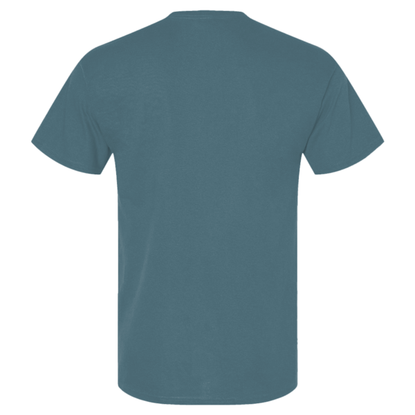 Tultex Unisex Combed CVC T-Shirt, Heather Deep Teal, Back view