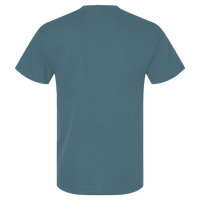 Tultex Unisex Combed CVC T-Shirt, Heather Deep Teal, Back view