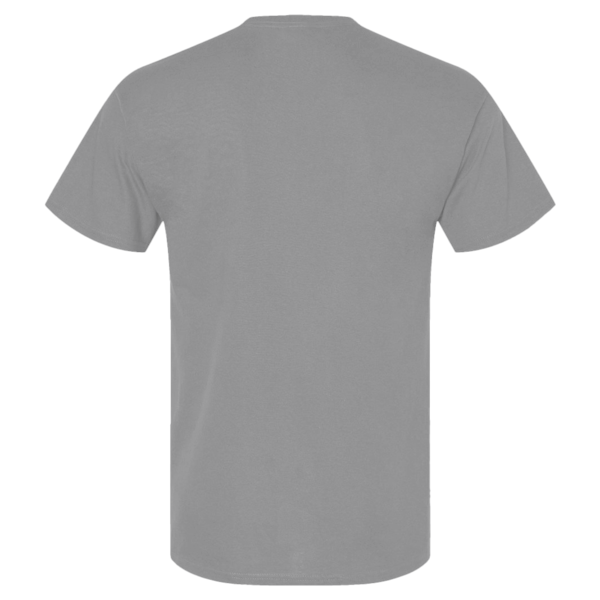 Tultex Unisex Combed CVC T-Shirt, Heather Grey, Back view