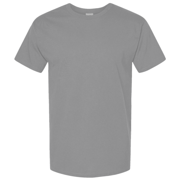 Tultex Unisex Combed CVC T-Shirt, Heather Grey, Front view