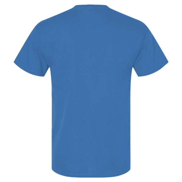 Tultex Unisex Combed CVC T-Shirt, Heather Royal, Back view