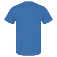 Tultex Unisex Combed CVC T-Shirt, Heather Royal, Back view