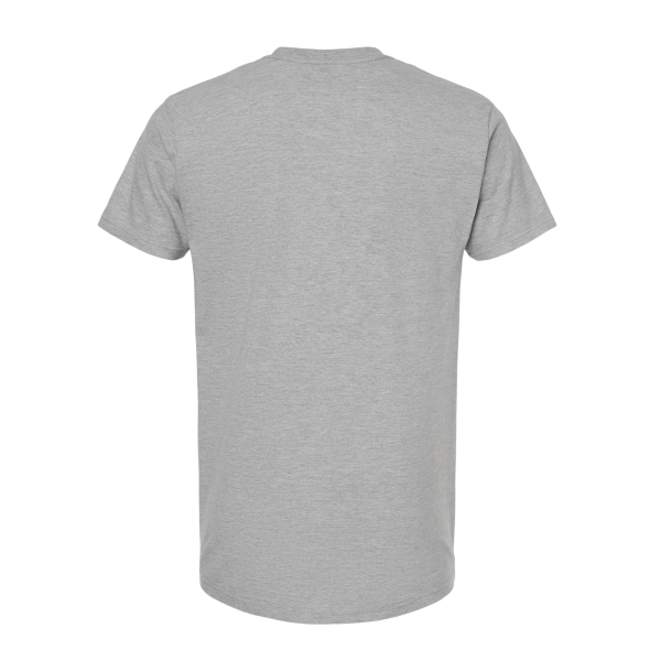 Tultex Unisex Heavyweight Jersey Pocket T-Shirt, Heather Grey, Back view