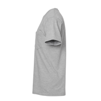 Tultex Unisex Heavyweight Jersey Pocket T-Shirt, Heather Grey, Left Sleeve view
