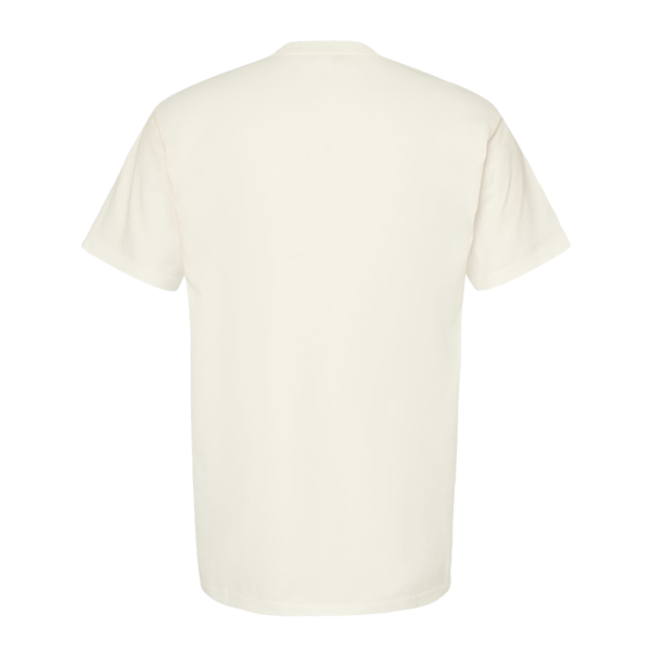 Tultex Unisex Heavyweight Jersey Pocket T-Shirt, Natural, Back view
