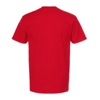 Tultex Unisex Heavyweight Jersey Pocket T-Shirt, Red, Back view