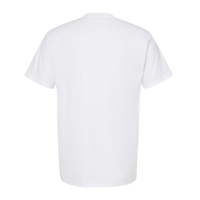 Tultex Unisex Heavyweight Jersey Pocket T-Shirt, White, Back view