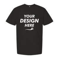 Tultex Unisex Heavyweight Street T-Shirt, Black, Front view, Mockup
