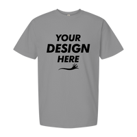 Tultex Unisex Heavyweight Street T-Shirt, Heather Grey, Front view, Mockup