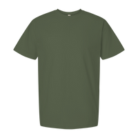 Tultex Unisex Heavyweight Street T-Shirt, Military Green, Front view