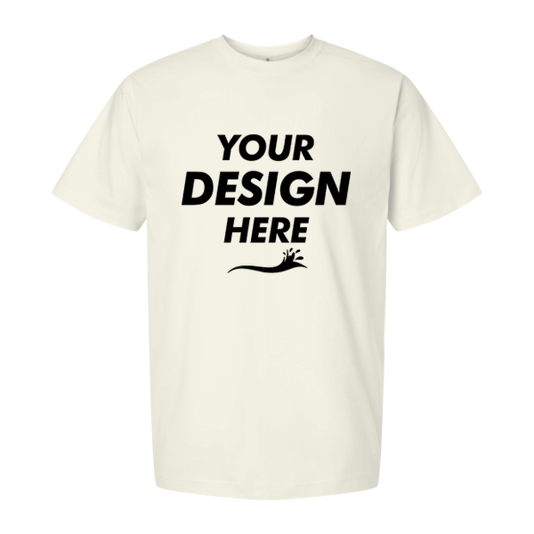 Tultex Unisex Heavyweight Street T-Shirt, Natural, Front view, Mockup