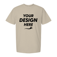 Tultex Unisex Heavyweight Street T-Shirt, Sand, Front view, Mockup