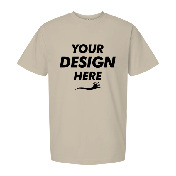 Tultex Unisex Heavyweight Street T-Shirt, Sand, Front view, Mockup
