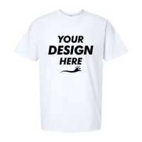 Tultex Unisex Heavyweight Street T-Shirt, White, Front view, Mockup