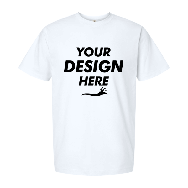Tultex Unisex Heavyweight Street T-Shirt, White, Front view, Mockup
