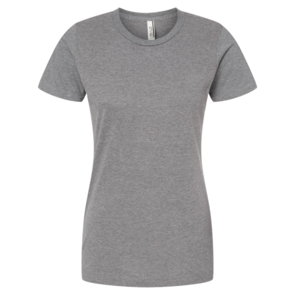 Tultex Women's Premium Cotton Blend T-Shirt, Athletic Heather, Front view
