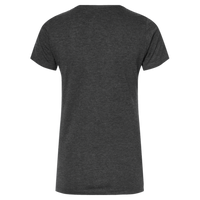 Tultex Women's Premium Cotton Blend T-Shirt, Black Heather, Back view