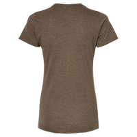 Tultex Women's Premium Cotton Blend T-Shirt, Brown Heather, Back view