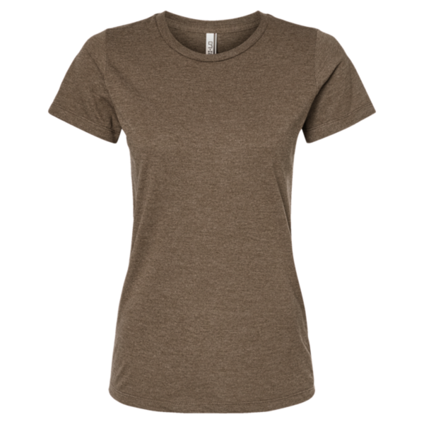 Tultex Women's Premium Cotton Blend T-Shirt, Brown Heather, Front view