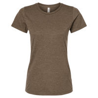 Tultex Women's Premium Cotton Blend T-Shirt, Brown Heather, Front view