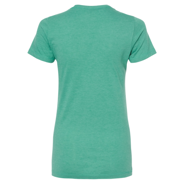 Tultex Women's Premium Cotton Blend T-Shirt, Kelly Heather, Back view