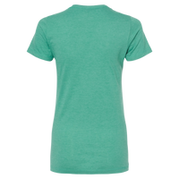 Tultex Women's Premium Cotton Blend T-Shirt, Kelly Heather, Back view