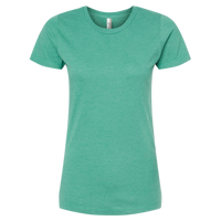 Tultex Women's Premium Cotton Blend T-Shirt, Kelly Heather, Front view